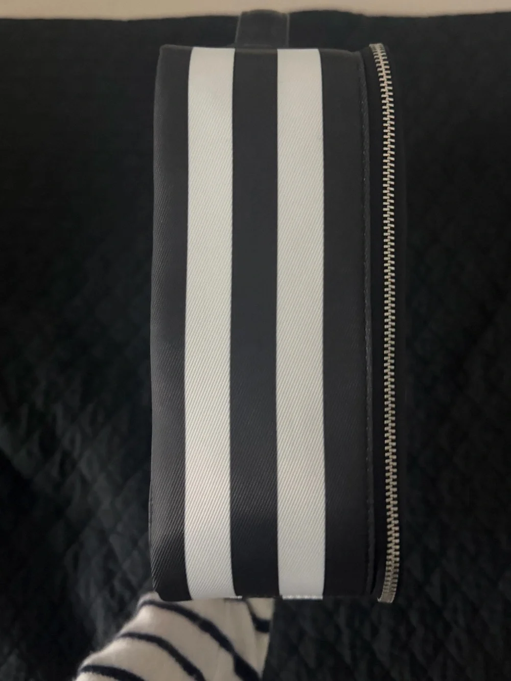 Sephora Black & White X To TheMarket Cosmetic Bag with Colorful Lettering